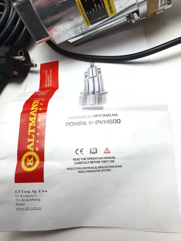 POMPA MEMBRANOWA DO WODY BRUDNEJ KALTMANN GT