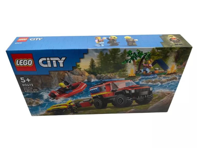 LEGO CITY 60412 TERENOWY WÓŻ STRAŻACKI Z ŁODZIĄ RATUNKOWĄ