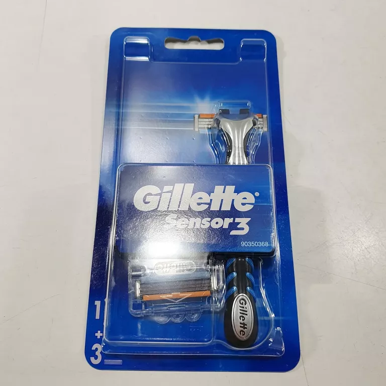 MASZYNKA SYSTEMOWA DO GOLENIA GILLETTE SENSOR3 1 RĄCZKA I 3 WKŁADY