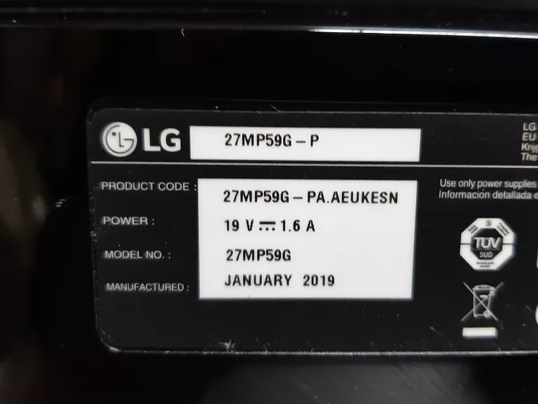 MONITOR 27 - LG 27MP59G