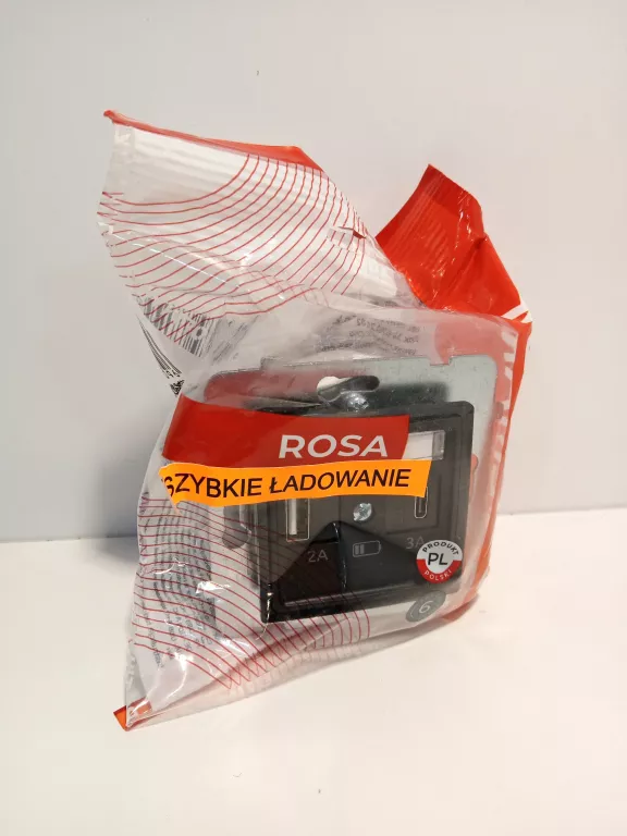 GNIAZDO PODWÓJNE USB-C I USB-A POLMARK ROSA CZARNY