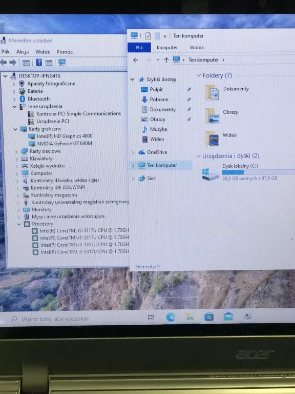 LAPTOP ACER ASPIRE M5-581 M5-581T Q5LJ1 + ZASILACZ