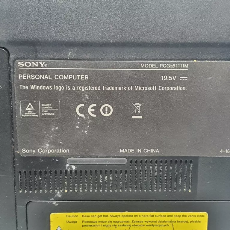 LAPTOP SONY VAIO VPCCW1S1E 4GB/250GB