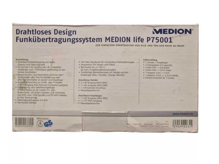 MEDION MD81883 TRANSMITER AUDIO DO DOMU