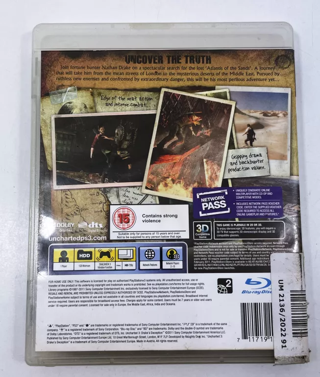GRA UNCHARTED 3 PS3 PLAYSTATION