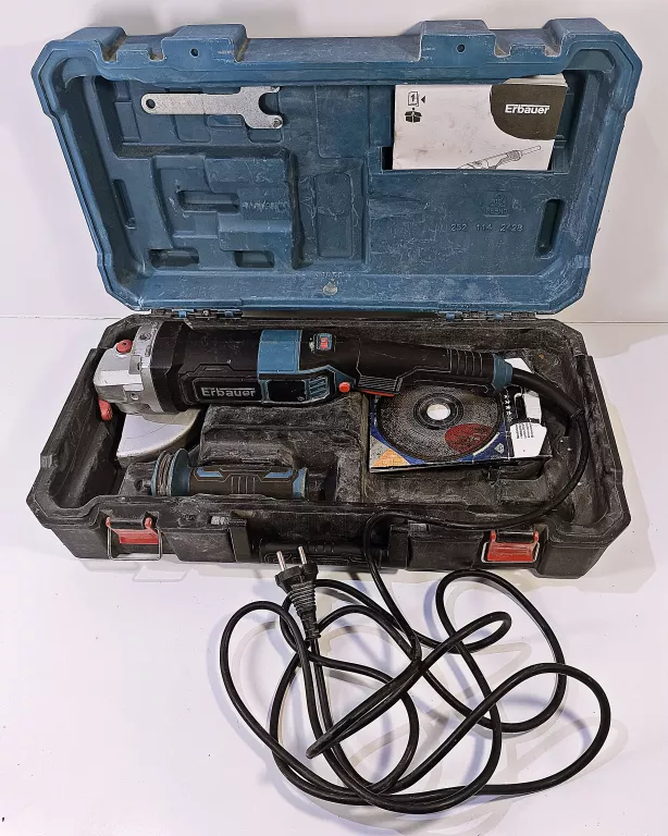 SZLIFIERKA KĄTOWA ERBAUER 125MM 1010 W 230V DIAX ZESTAW