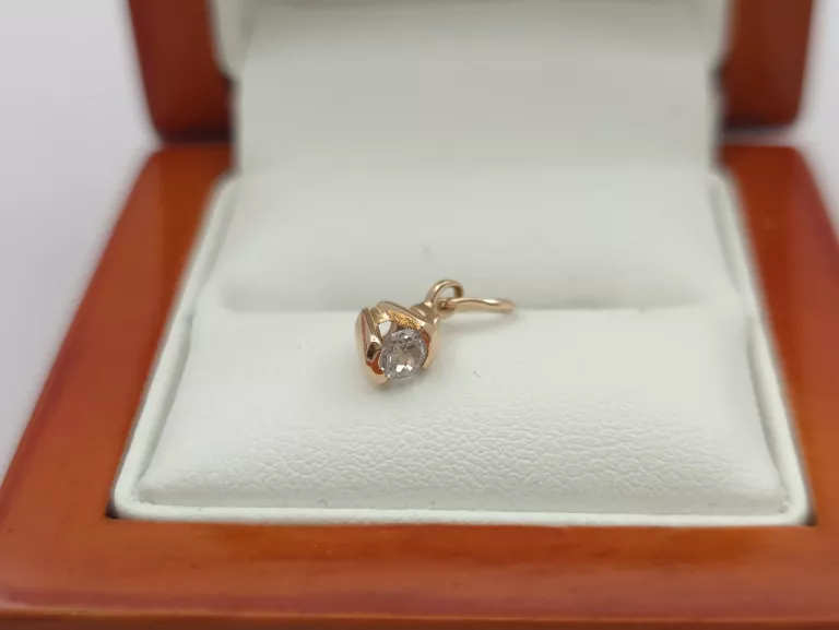 DELIKATNA ZAWIESZKA Z CYRKONIĄ - 585 14K 0,73G