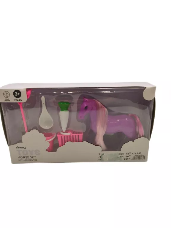 ZABAWKOWY KONIK Z AKCESORIAMI TOYS HORSE SET