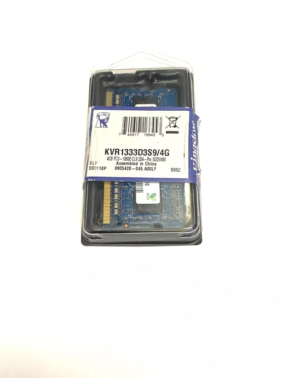 KINGSTON 4GB [1X4GB 1333MHZ DDR3 CL9 SODIMM]