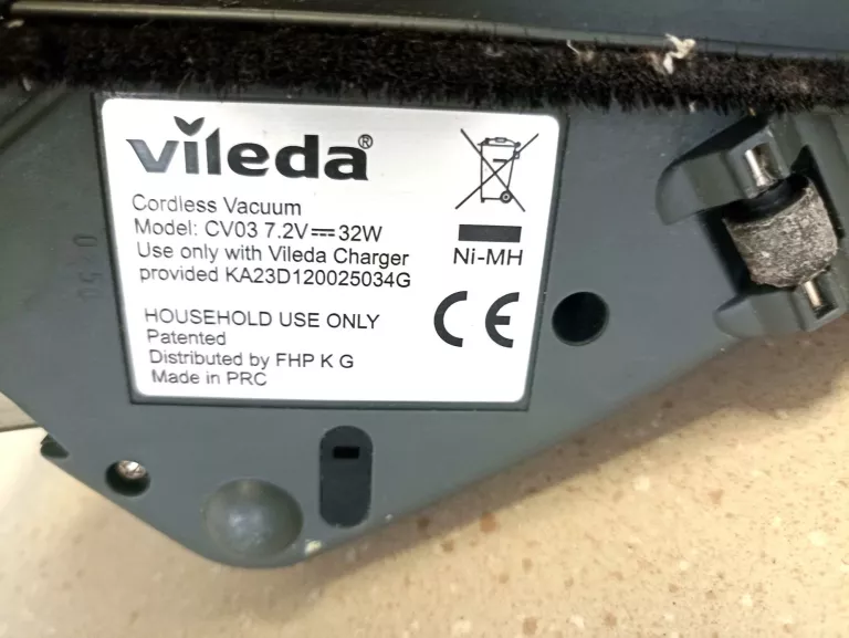 BEZPRZEWODOWY ODKURZACZ VILEDA CV03 + ZAS