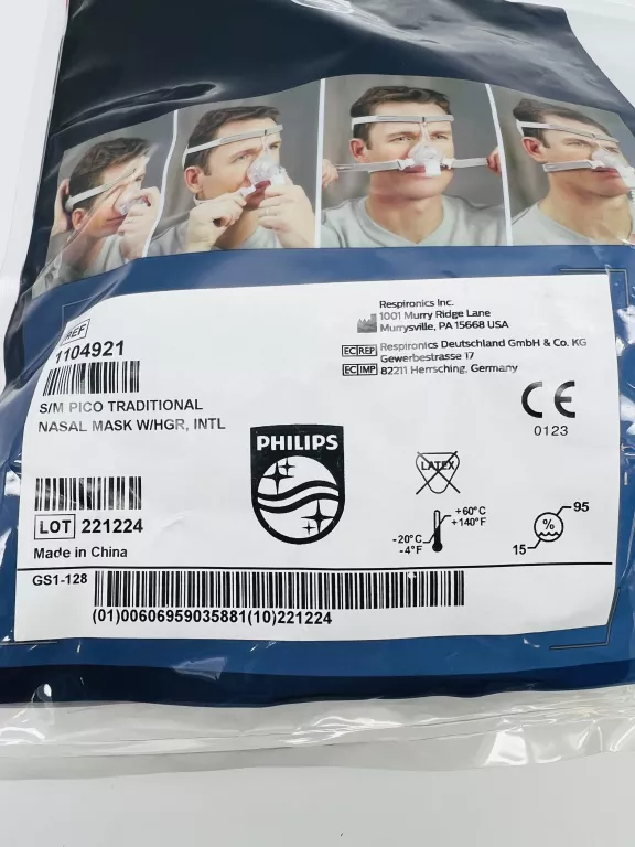 MASKA NOSOWA PICO Z UPRZĘŻĄ ROZ. S/M PHILIPS RESPIRONICS PLOMBA !!!