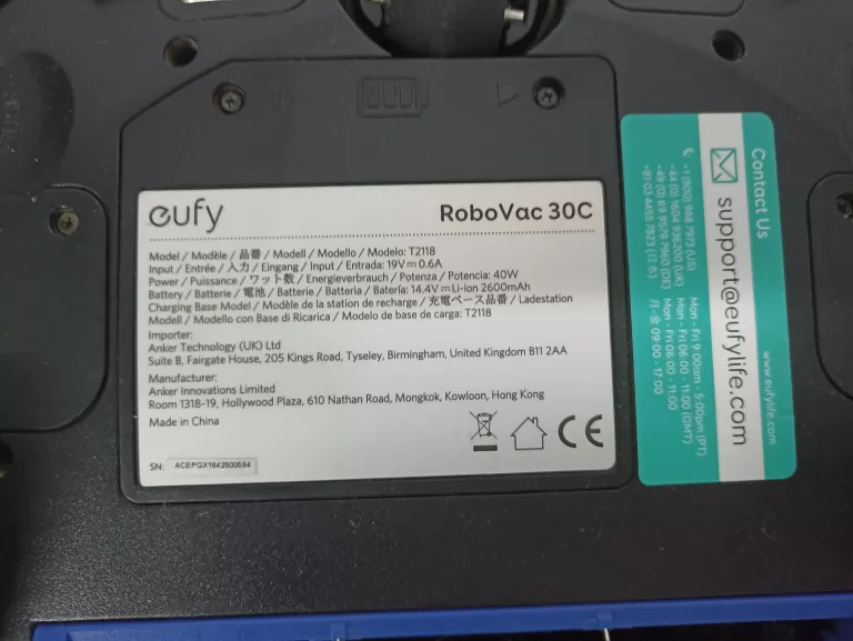 ROBOT SPRZĄTAJĄCY EUFY ROBOVAC 30C T2118