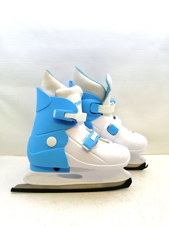ŁYŻWY REGULOWANE ACTION BIAŁO-BŁĘKITNE SIZE L(37-40 DZIECIĘCE) Z PUDEŁKIEM