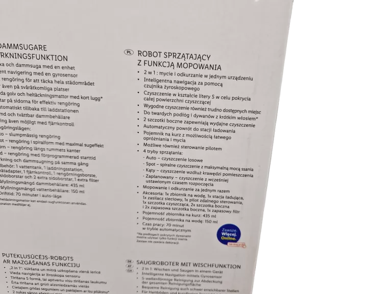 ROBOT SPRZĄTAJĄCY SILVERCREST FUNKCJĄ MOPOWANIA SSWR C2