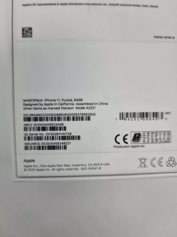 TELEFON IPHONE 11 64GB FIOLETOWY