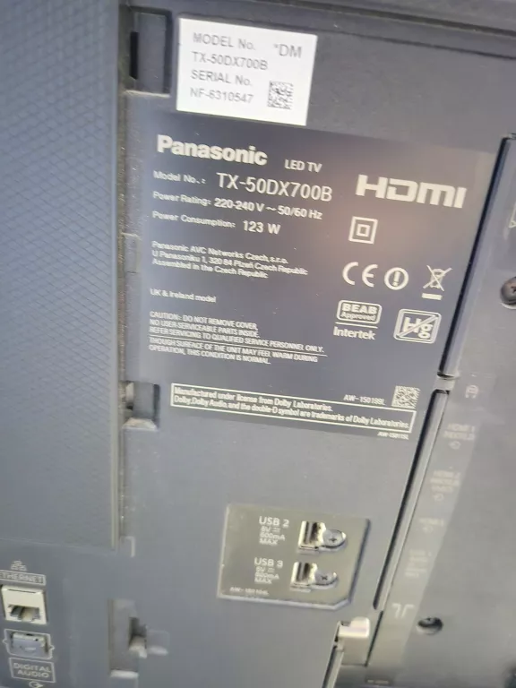 TELEWIZOR PANASONIC TX-50DX700B