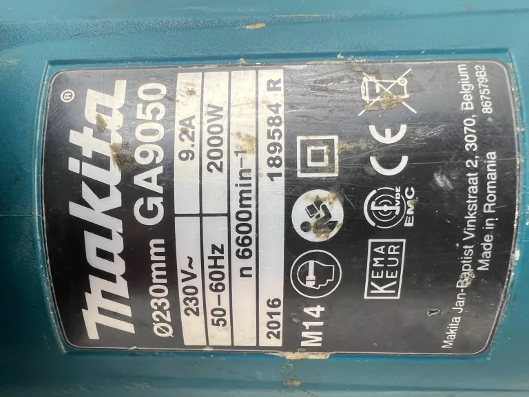 SZLIFIERKA MAKITA GA9050 USZKODZONA PRZEKŁADNIA