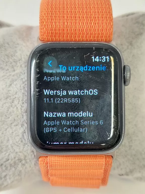 APPLE WATCH 6 44MM CZARNY BATERIA 84% WATCH SERIES 6 GPS + CELLULAR 44MM