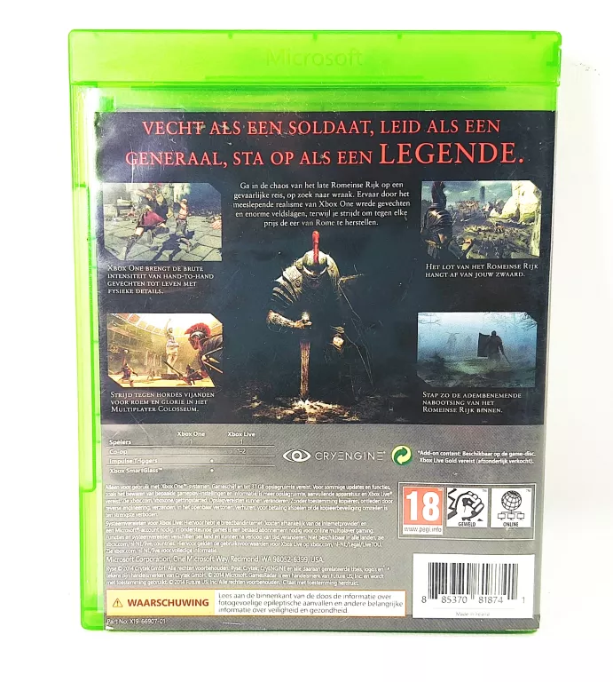 GRA RYSE SON OF ROME XBOX ONE