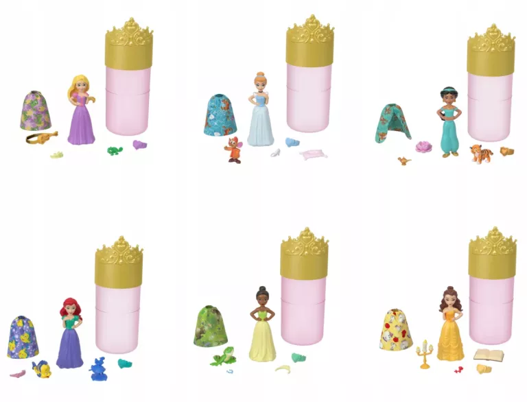 LALKA DISNEY KSIĘŻNICZKI MATTEL DISNEY PRINCESS COLOR REVEAL 6 CM