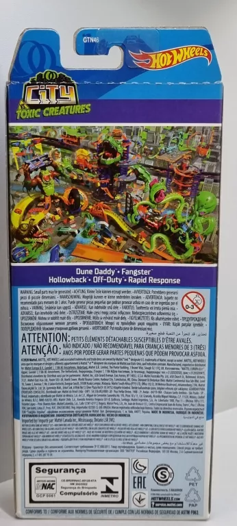 5-PACK - HOT WHEELS CITY VS TOXIC CREATURES GTN46