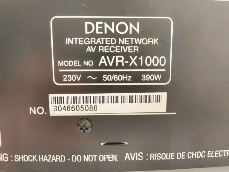AMPLITUNER DENON AVR-X1000 5.1 CZARNY BKE2GB