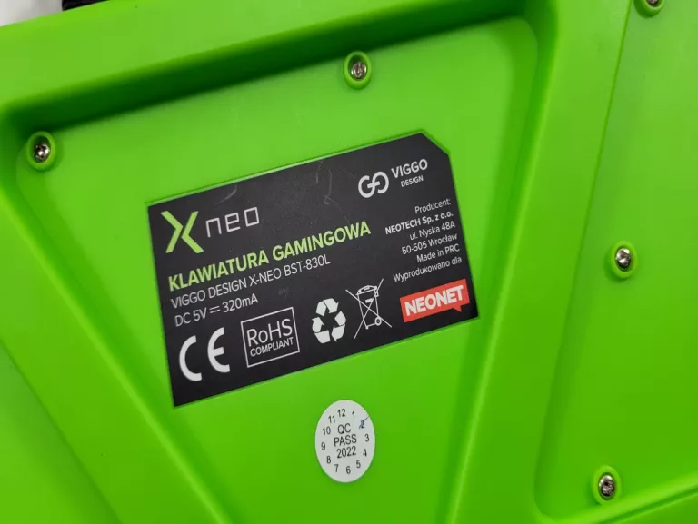 X NEO BST-830 L KLAWIATURA