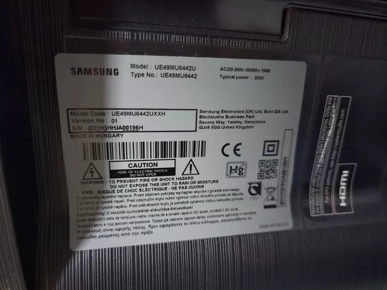 TELEWIZOR SAMSUNG UE49MU6442U 49’’ UHD 4K SMART TV