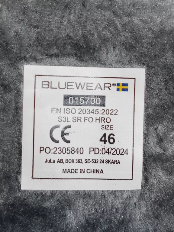 BUTY BLUEWEAR 2305840 R46 W PUDEŁKU OKAZJA!