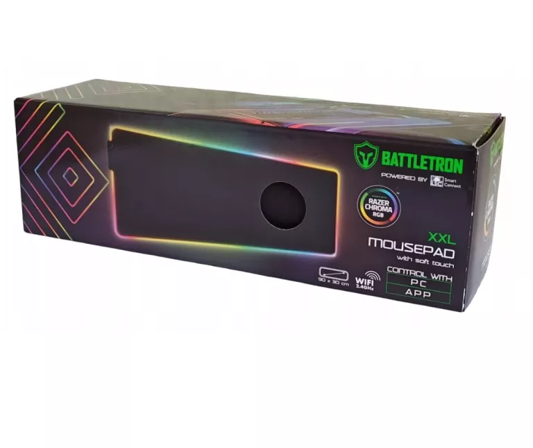 PODKŁADKA GAMINGOWA POD MYSZ BATTLETRON XXL RGB APP SMART CONNECT 87128791