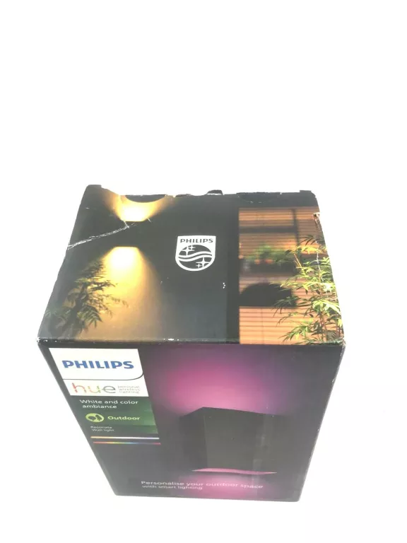 KINKIET OGRODOWY PHILIPS HUE CZARNY ZINTEGROWANE ŹRÓDŁO LED 8 W