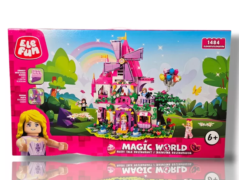 ELEFUN MAGIC WORLD BAJKOWA RESTAURACJA KLOCKI ZABAWKA 1484 ELEMENTÓW