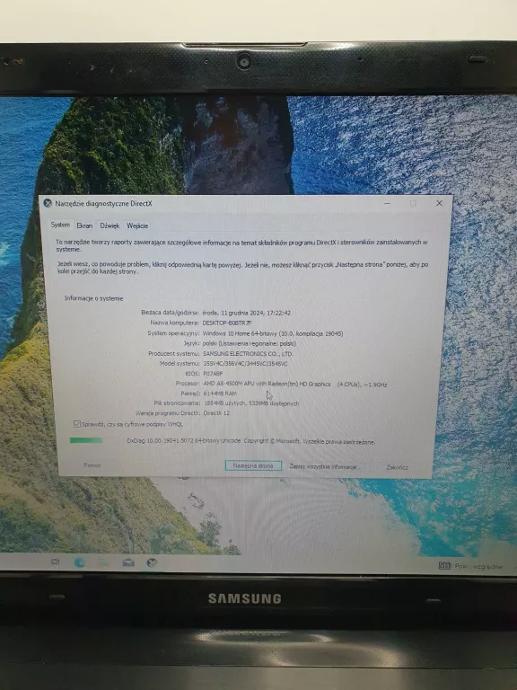 LAPTOP SAMSUNG 355E 6GB RAM DYSK SSD 220GB