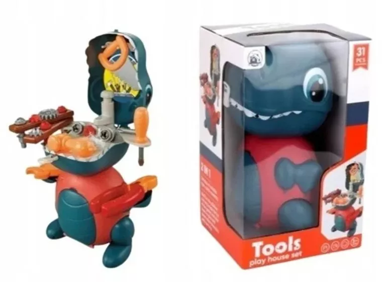 ROZKŁADANY DINOZAUR TOOLS PLAY HOUSE SET