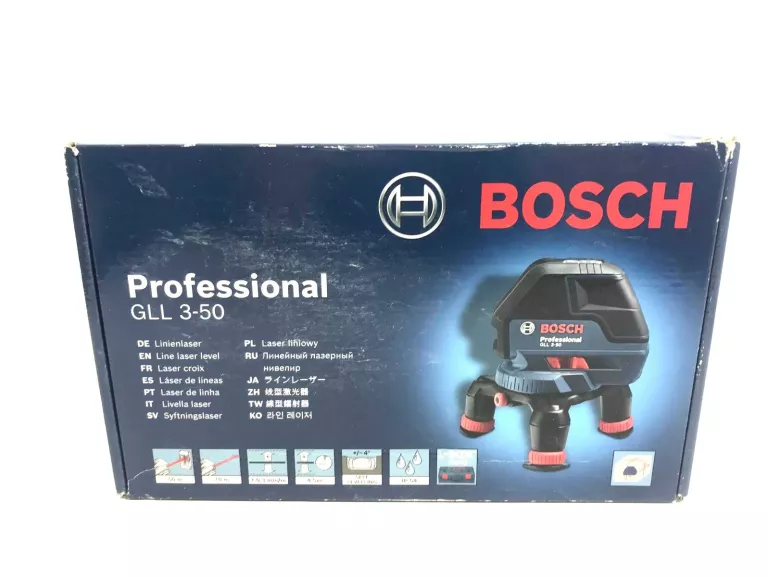 BOSCH PROFESSIONAL GLL 3-50 LASER LINIOWY KRZYŻOWY BATERIE WKŁAD L-BOXX