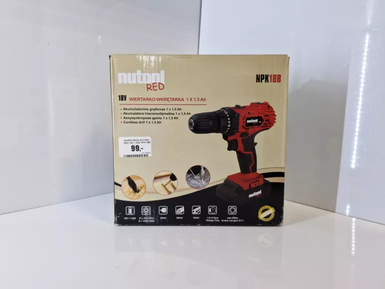 WKRĘTARKA NUTOOL RED 18V 1,5AH NPK18B KOMPLET WIERTARKA