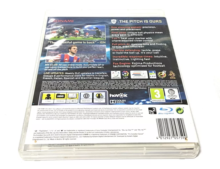 GRA NA PS3 PRO EVOLUTION SOCCER 2015