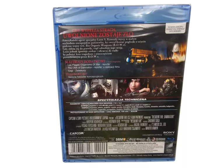 FILM BLU-RAY RESIDENT EVIL POTĘPIENIE DAMNATION