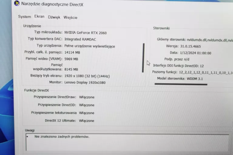 LAPTOP LENOVO LEGION 5 15IMH05 I5/1TB SSD/16 GB RAM/RTX 2060