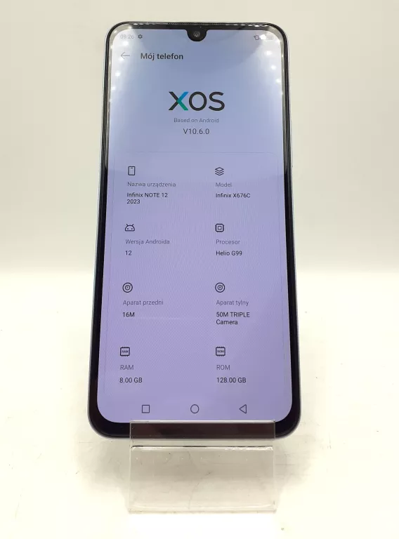 TELEFON INFINIX NOTE 12 2023 8/128GB BIAŁY