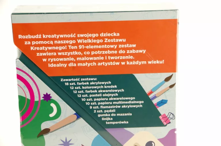 DOSKONAŁY NA PREZENT SMARTY ART ZESTAW ARTYSTYCZNY 91 EMENTÓW STAN IDEAŁ