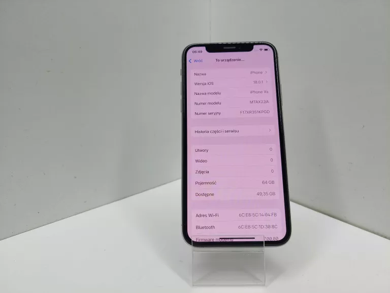 APPLE IPHONE XS 64GB 74% BATERIA CZYTAJ OPIS!!!!