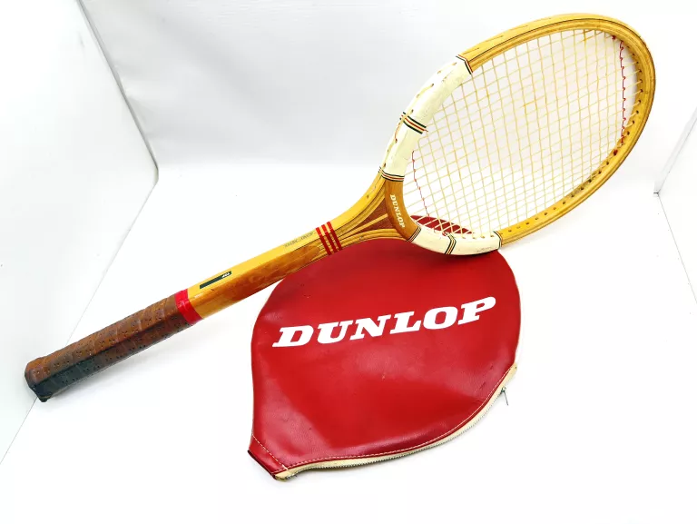 RAKIETA TENISOWA DUNLOP MAXPLY SUPER LASTEK + POKROWIEC PRL VINTAGE RETRO