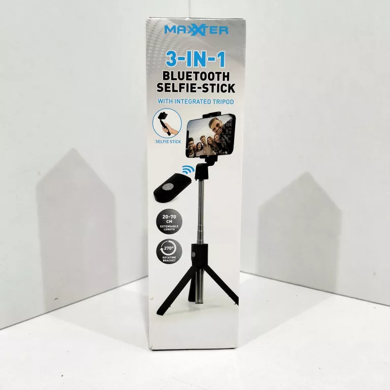 MAXXTER SELFIE STICK UCHWYT 3W1 TRIPOD +PILOT
