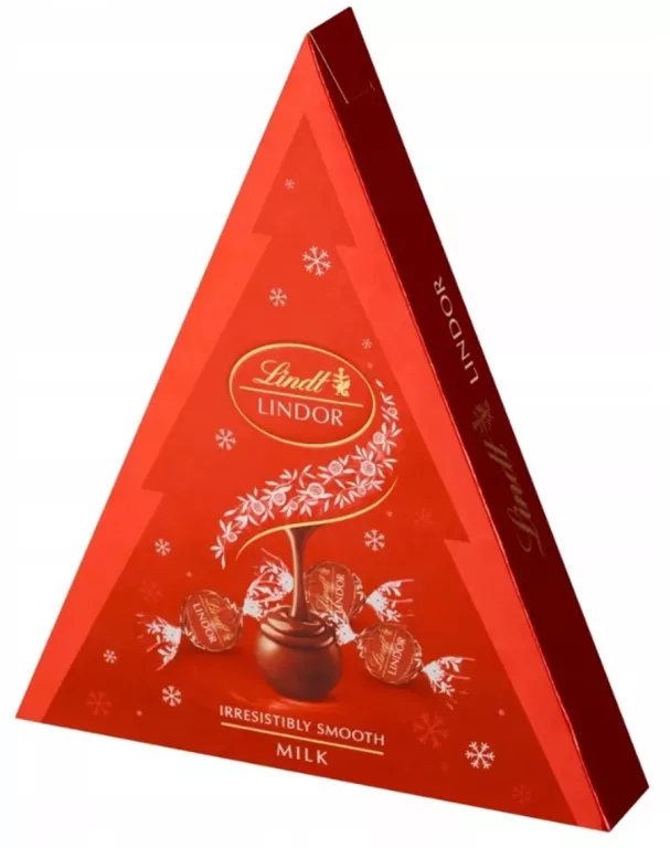 LINDT LINDOR PRALINKI Z CZEKOLADY MLECZNEJ Z NADZIENIEM CHOINKA 125 G