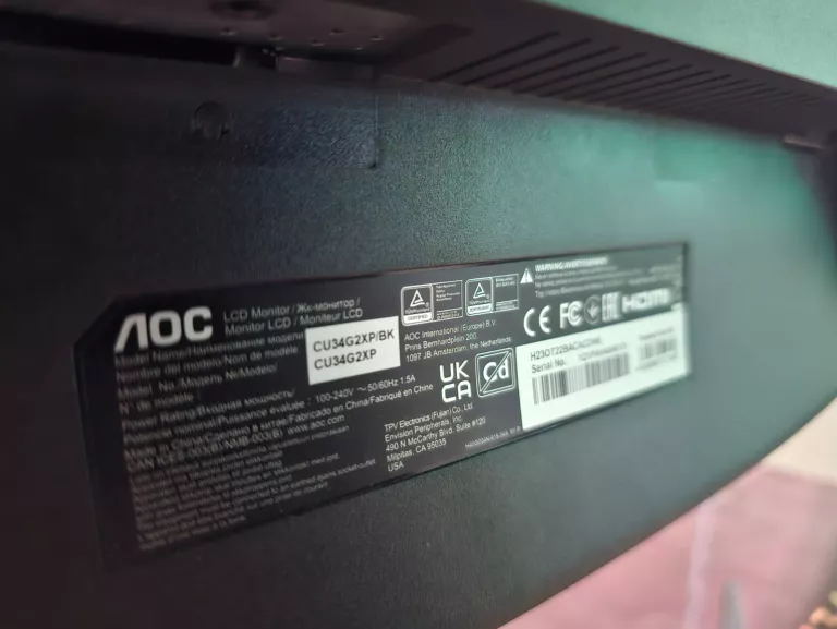 MONITOR AOC CU34G2XP/BK ZAKRZYWIONY