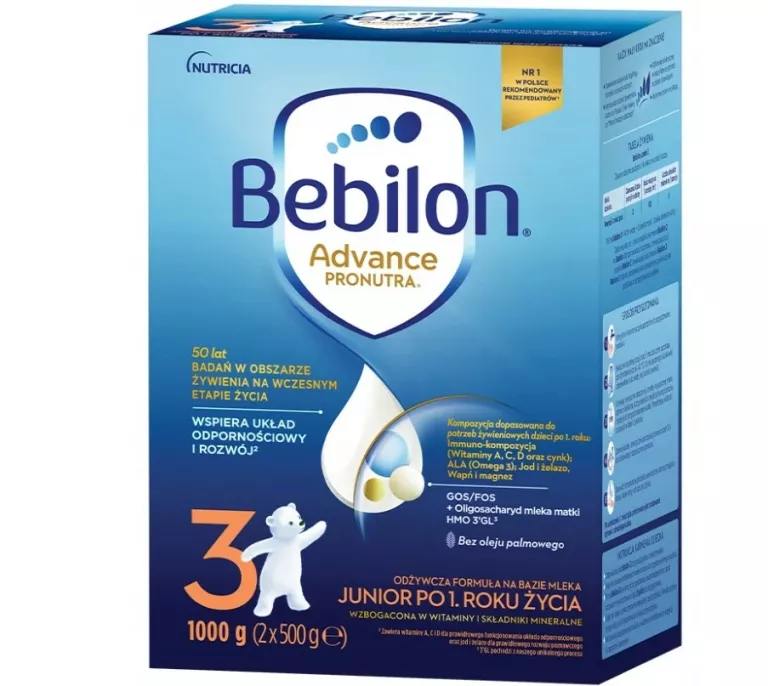 BEBILON 3 PRONUTRA ADVANCE MLEKO NASTĘPNE 1000 G