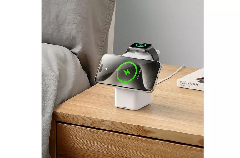 ŁADOWARKA INDUKCYJNA 4W1 15W BEZPRZEWODOWA DO IPHONE AIRPODS WATCH