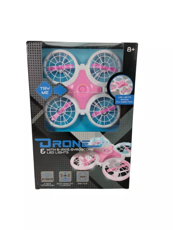 DRONE WITH 6 AXIS GYROSCOPE LED LIGHTS RÓŻOWY