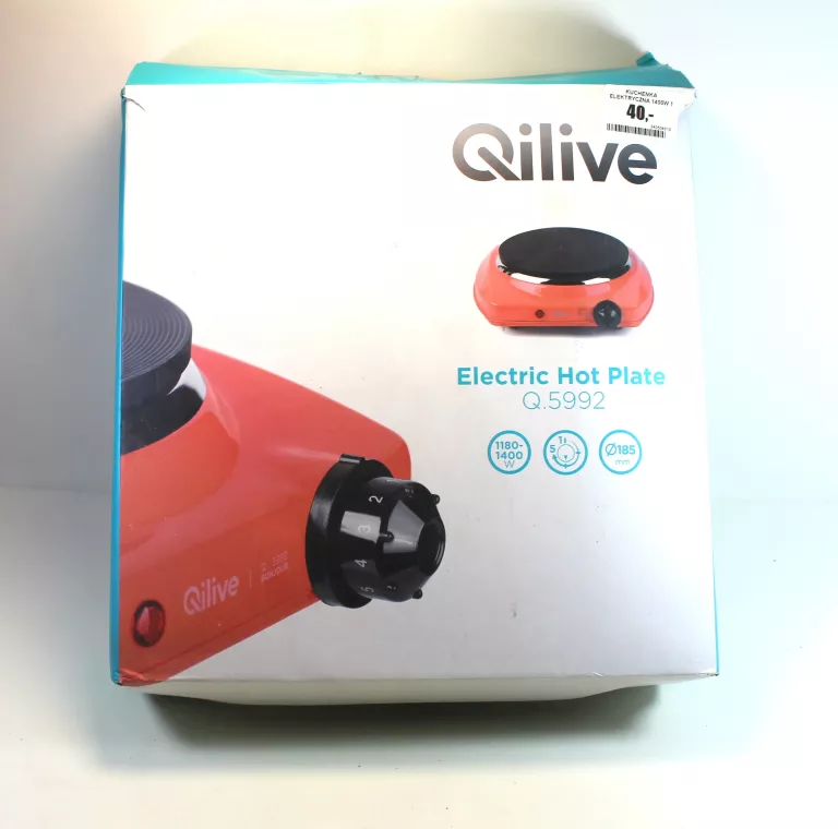 KUCHENKA ELEKTRYCZNA 1400W 1 PALNIKOWA QILIVE